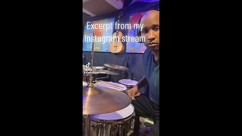 Practicing drums during my last Instagram live