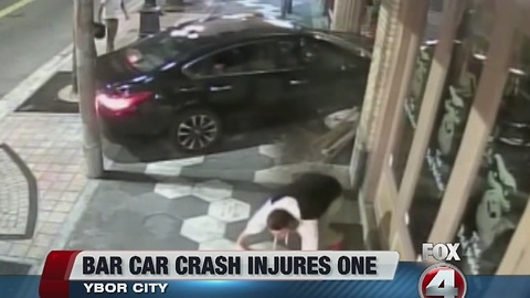 Caught on camera: Car hits pedestrian, crashes into Ybor City business