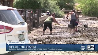 Cleanup underway after severe flooding in Miami, Arizona