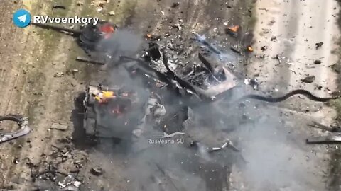 Destroyed Ukrainian Tank & Infantry Fighting Vehicles Near Seversk