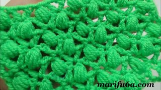 How to crochet popcorn stitch short simple tutorial by marifu6a