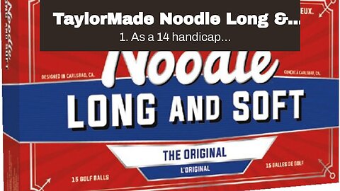 TaylorMade Noodle Long & Soft Golf Balls