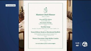 Masters Tournament reveals Scottie Scheffler's menu for champions dinner