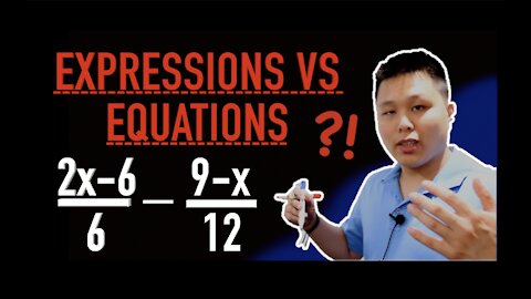 Math Expressions vs Equations | CAVEMAN CHANG