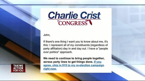 Congressman Charlie Crist fighting back against accusations