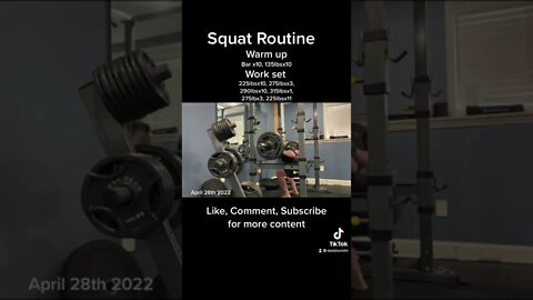 Squat routine 315lbs