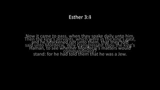 Esther Chapter 3