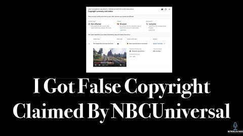 I Got FALSE COPYRIGHT CLAIMED By NBCUniversal