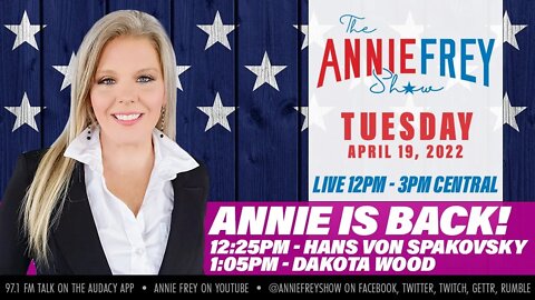 Annie returns! Durham Probe, Ukraine, and Vacations • Annie Frey Show 4/19/22