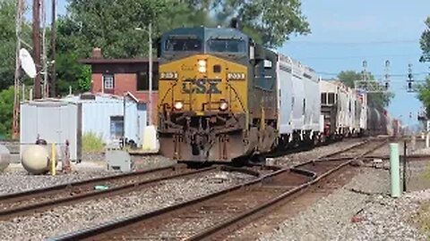 CSX M565 Manifest Mixed Freight Train from Fostoria, Ohio July 23, 2022