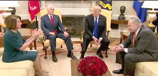 Discussion in the White House between Trump, Pence and Pelosi, Schumer