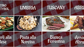 All the typical food of italy sorted by region | Italy music