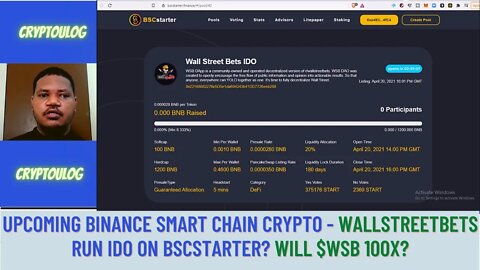 Upcoming Binance Smart Chain Crypto - Wallstreetbets Run IDO On Bscstarter? Will $WSB 100X?