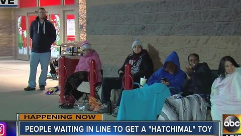 Customers line up outside Target and other stores to try to buy Hatchimals