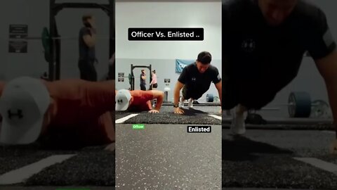 US Army Officer VS. Enlisted push up competition #shorts