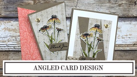 Unique Card Folds | Nature’s Harvest Angled Card Design