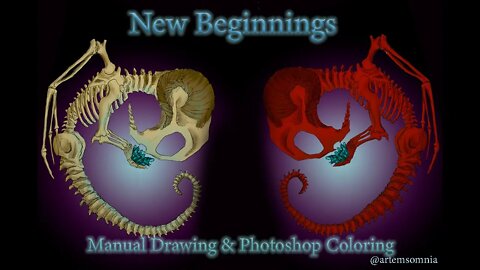 Full Illustration Process : Drawing, Inking, Photoshop "New Beginnings"