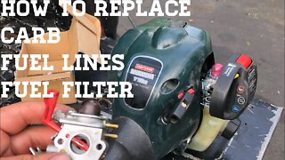 FREE Craftsman 25cc 17" Weedwacker Starts and Dies Doesn't Run HOW TO FIX LESS THAN $20 EASY