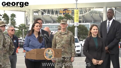 Governor Ron DeSantis's COVID-19 Press Conference at Hard Rock Stadium, Part 2, MARCH 22, 2020