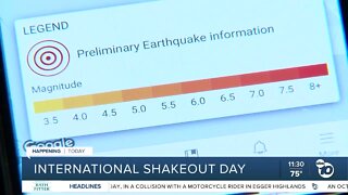 San Diegans participate in 'International Shake Out Day' to stay earthquake ready