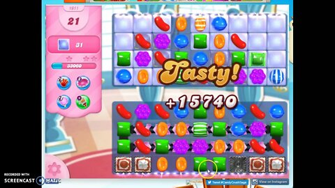 Candy Crush Level 1011 Audio Talkthrough, 2 Stars 0 Boosters