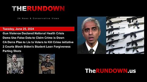 #735 - US Surgeon General Declares the 'Gun Violence" to Be a Public Health Crisis. Here's why...
