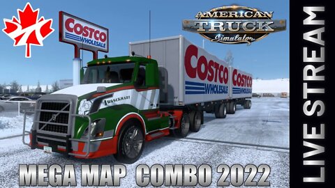 ATS 1.43 LIVE 2022 #10 Mega Map Combo (American Truck Simulator) ProMods Canada Added