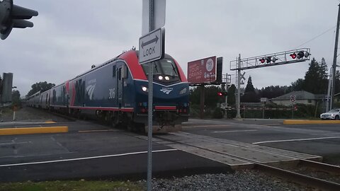 Amtrak Coast Starlight Southbound with brand new locomotives