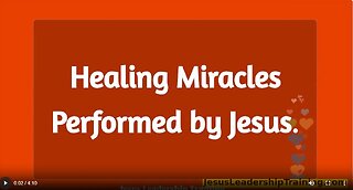 Healing Miracles Performed by Jesus