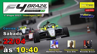 FÓRMULA 4 BRAZILIAN CHAMPIONSHIP | Corrida 1 | 1ª Etapa 2023 | Interlagos (SP) | Ao Vivo