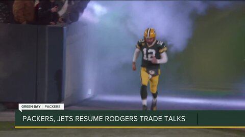 Packers, Jets resume Aaron Rodgers trade talks