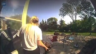 Excited Dogs Knock Down Owner | Doorbell Camera Video
