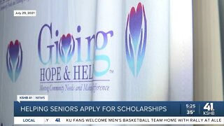 Helping seniors apply for scholarships
