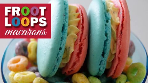 Froot Loops Cereal Macarons