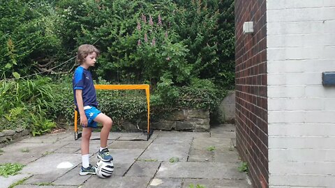 pass , control, shoot on an angle football exercise