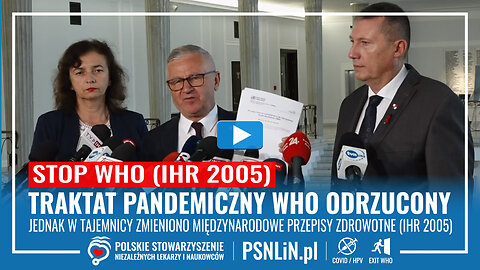 Traktat Pandemiczny WHO odrzucony - STOP WHO IHR 2005