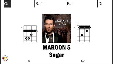 MAROON 5 Sugar - (Chords & Lyrics like a Karaoke) HD