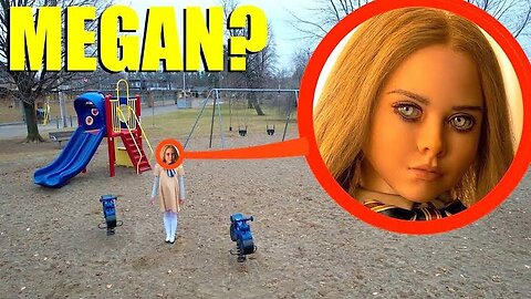 drone catches MEGAN doll at haunter park (we found hes)