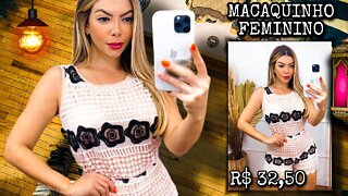 Macaquinho Feminina Toda na Renda Forrado!