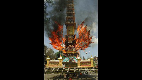 Ngaben procession or corpse burning in Bali