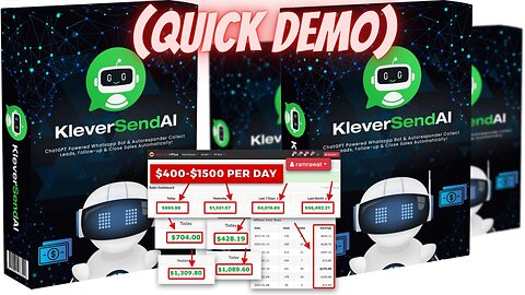 KleverSend AI - Acquire, PAMPER, Get Sales w/ ChatGPT4 (QUICK DEMO)