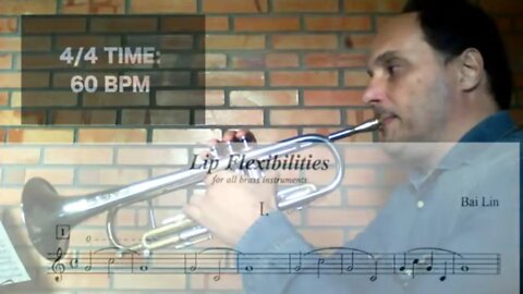 Como tocar o Ex. 01 do método Bai Lin para trompete (Lip Flexibilities for all brass instruments)