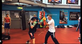 Team GB Boxing Pad Work