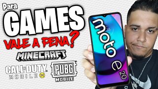 MOTOROLA MOTO E20 É BOM PARA JOGOS? TESTE DE PUBG - CALL OF DUTY - MINECRAFT