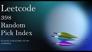 Leetcode 398 Random Pick Index