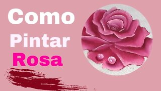 Como pintar Rosa Carmim Pintura em Tecido