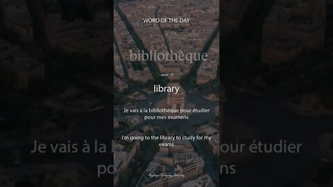French - Word of the Day - Bibliothèque #SHORTS