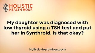 Diagnosed with low thyroid using a TSH test.