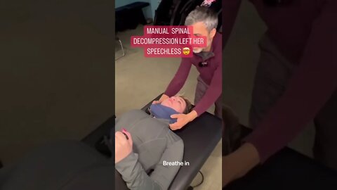 MANUAL SPINAL DECOMPRESSION LEFT HER SEECHLESS🤣😱😂🤯😅