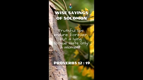 Proverbs 12:19 | Wise Sayings of Solomon